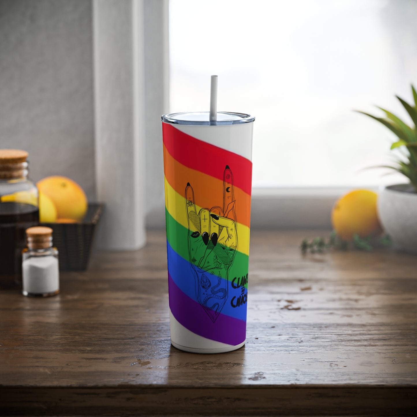 Claws and Chaos Pride Tumbler