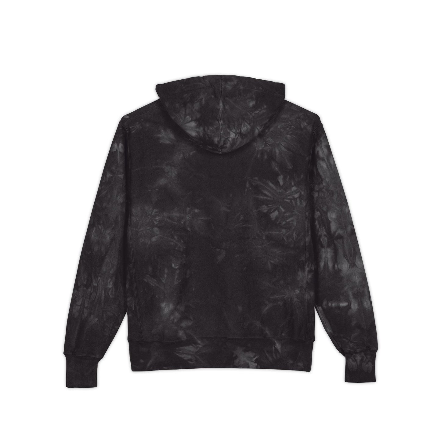 Tie-Dye Hoodie – Embroidered Black/Gray Champion Hoodie