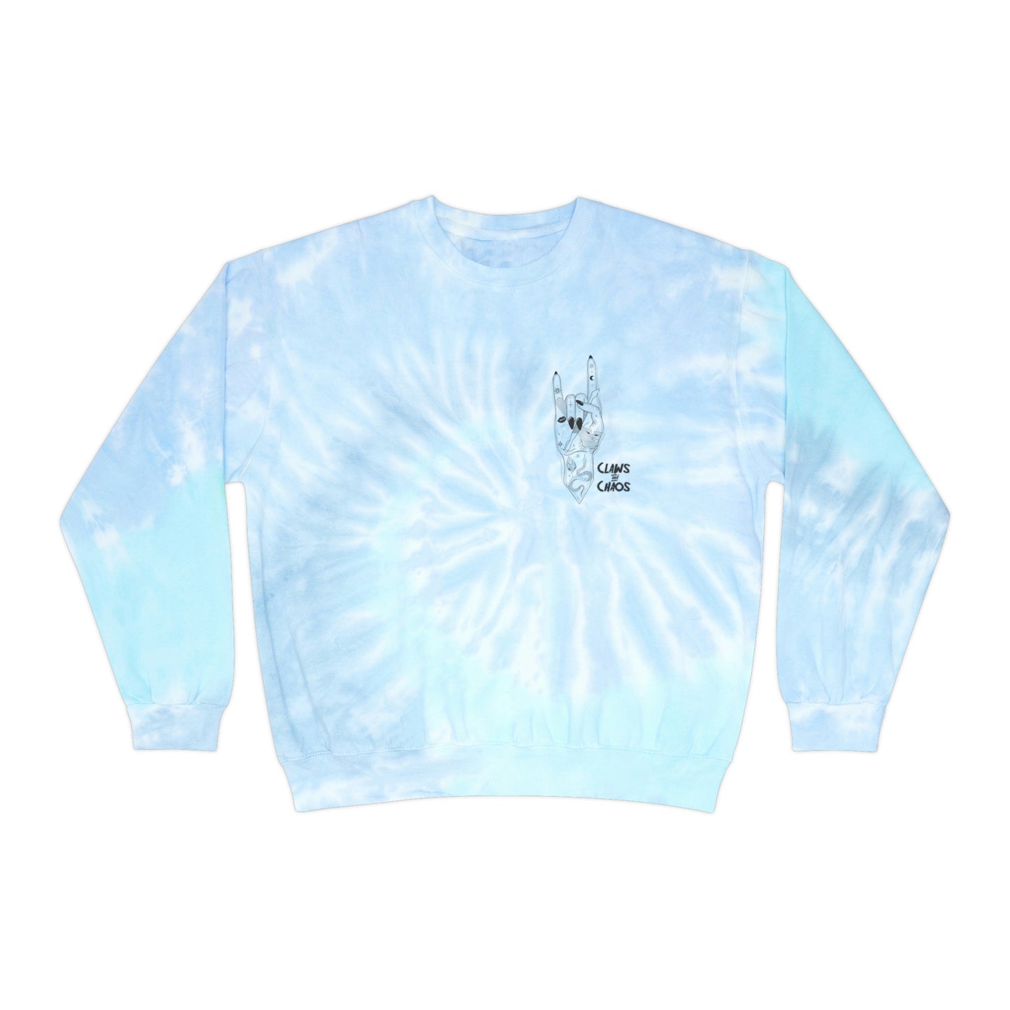 Unisex Tie-Dye Claws and Chaos Sweatshirt