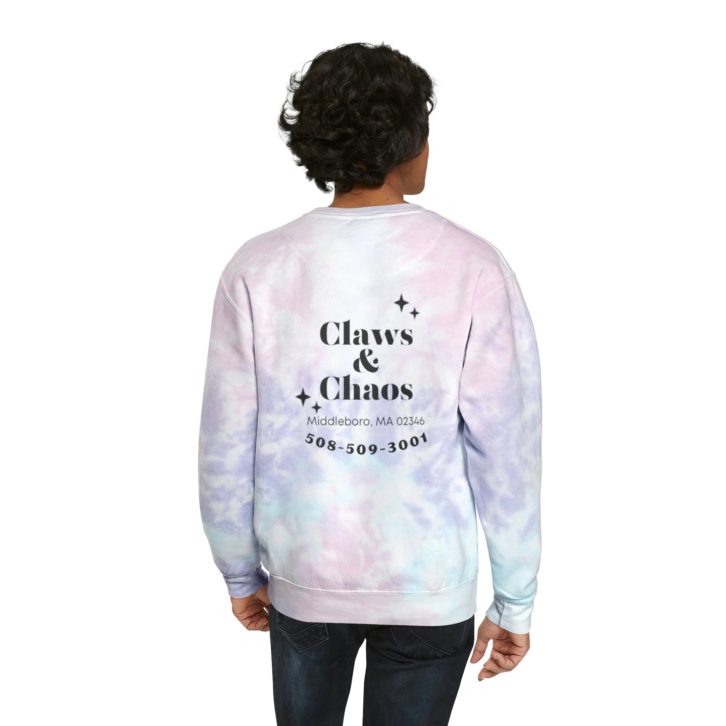 Unisex Tie-Dye Claws and Chaos Sweatshirt