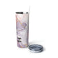 Skinny Steel Tumbler with Straw, 20oz