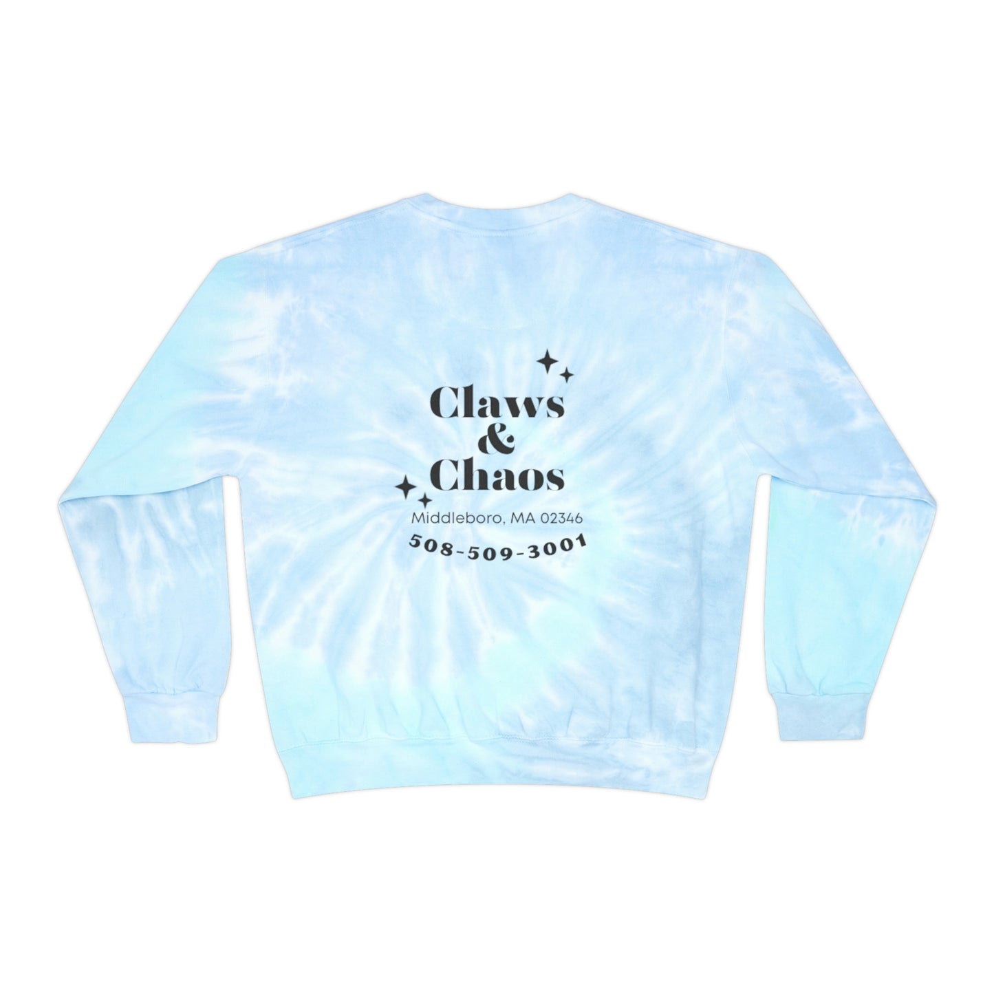 Unisex Tie-Dye Claws and Chaos Sweatshirt