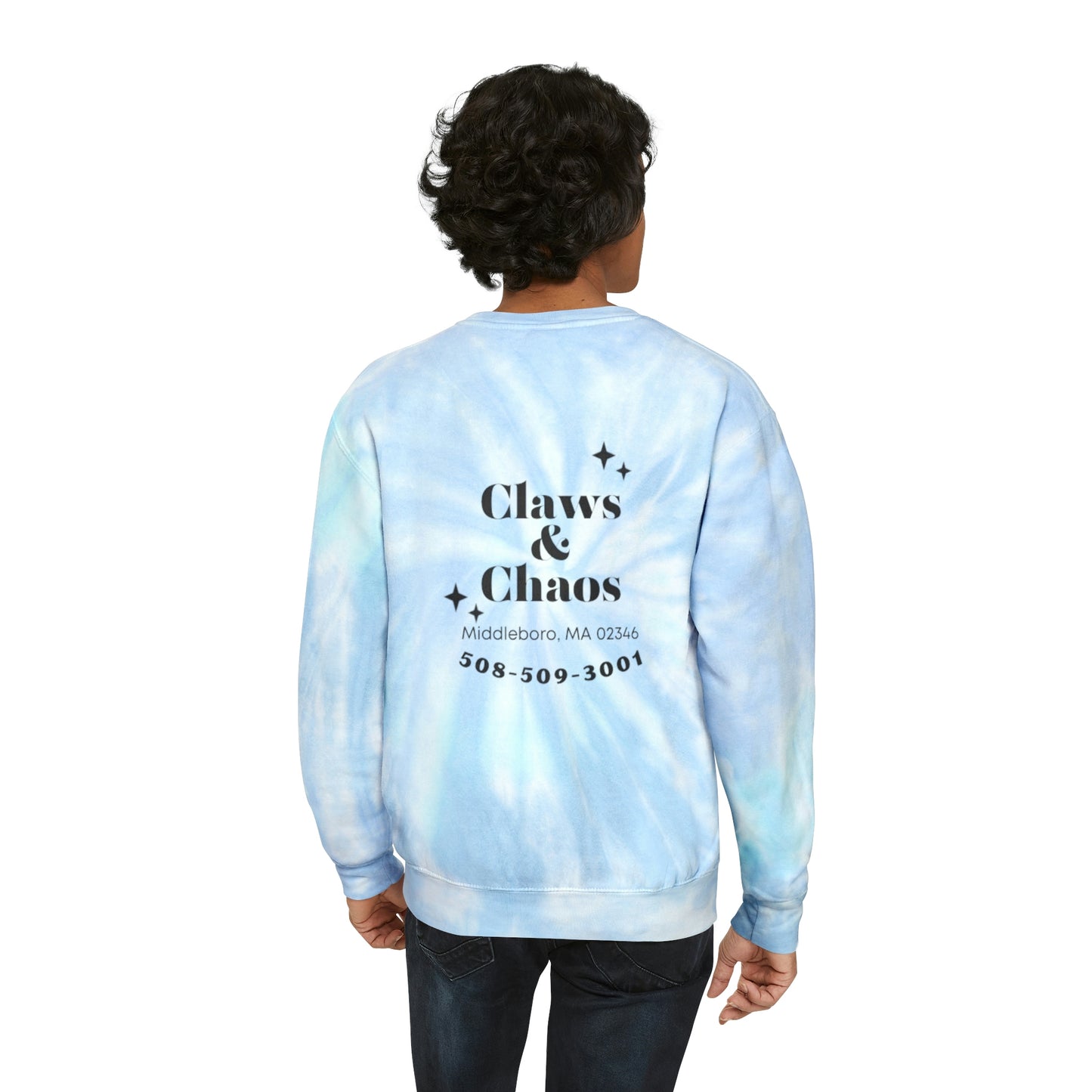 Unisex Tie-Dye Claws and Chaos Sweatshirt